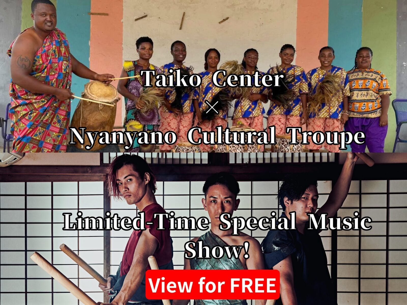 Taiko Center × Nyanyano Cultural Troupe Limited-Time Special Music Show!